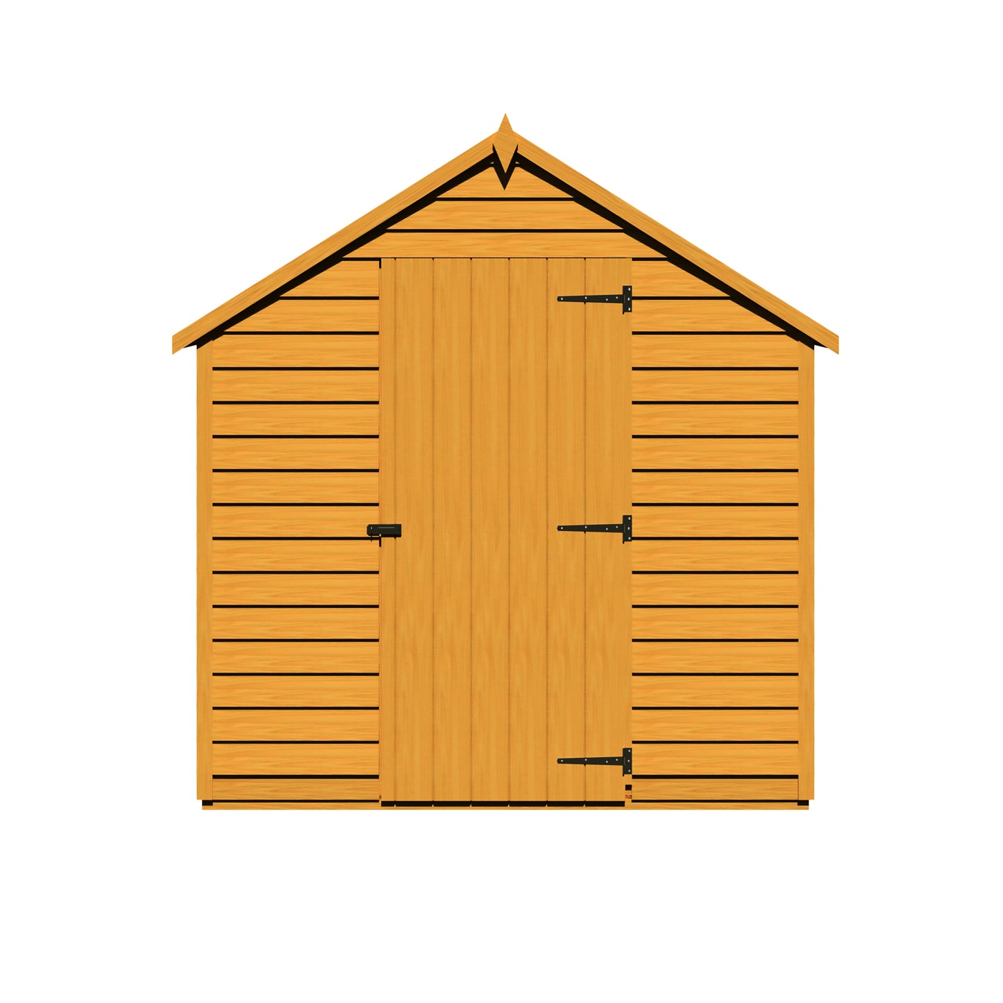 Shire Overlap 8' x 6' Single Door Value Dip Treated Wooden Apex Garden Shed