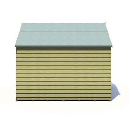 Shire Overlap 8x6 Single Door Value Pressure Treated Value Range Wooden Garden Shed