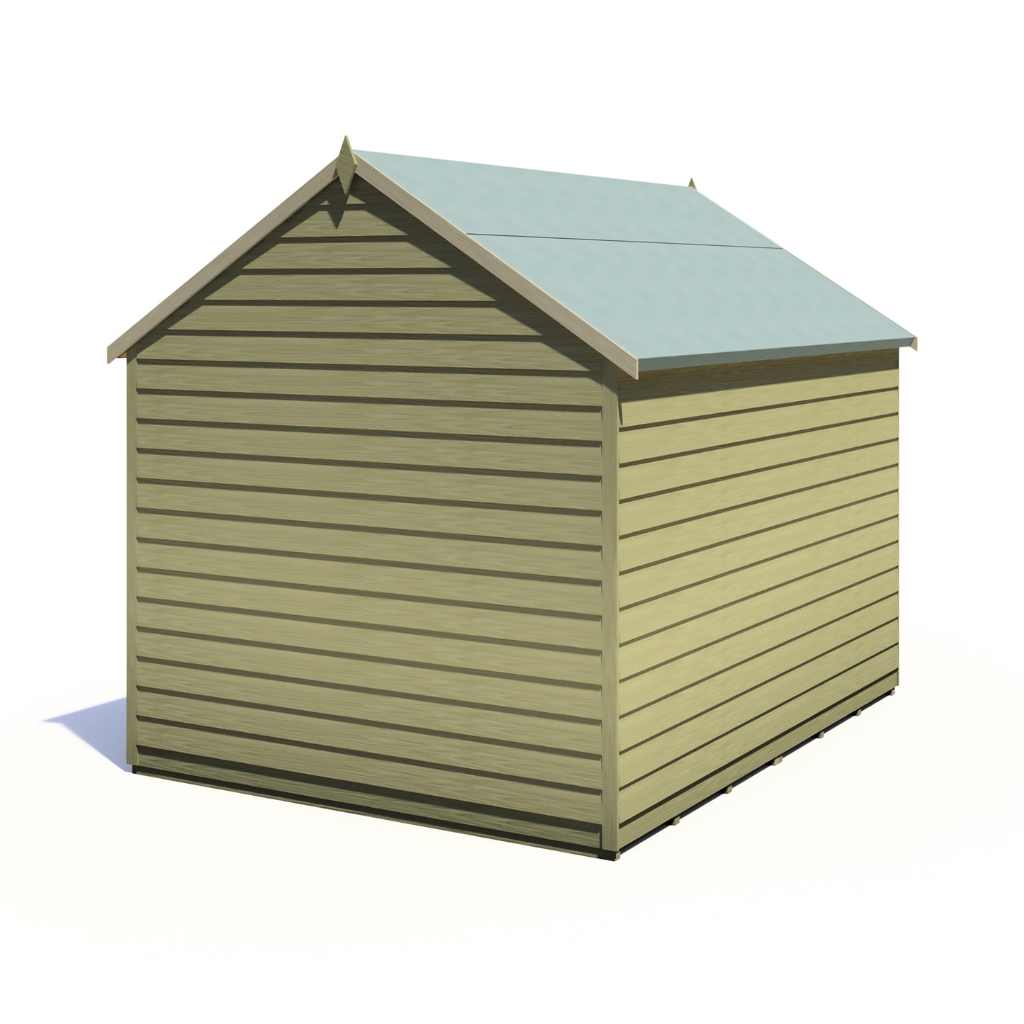 Shire Overlap 8x6 Single Door Value Pressure Treated Value Range Wooden Garden Shed