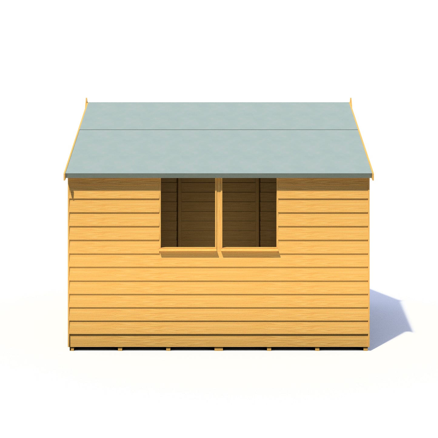 Shire Overlap 8' x 6' Double Door Value With Window Dip Treated Wooden Apex Garden Shed