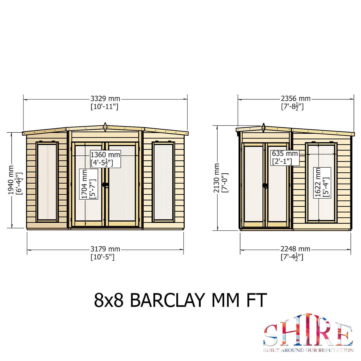 Shire Barclay 8' x 8' Summer House