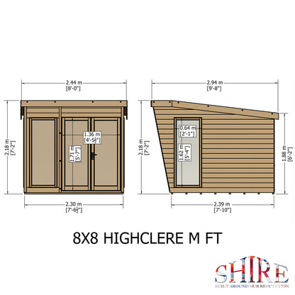 Shire Highclere 8' x 8' Summer House