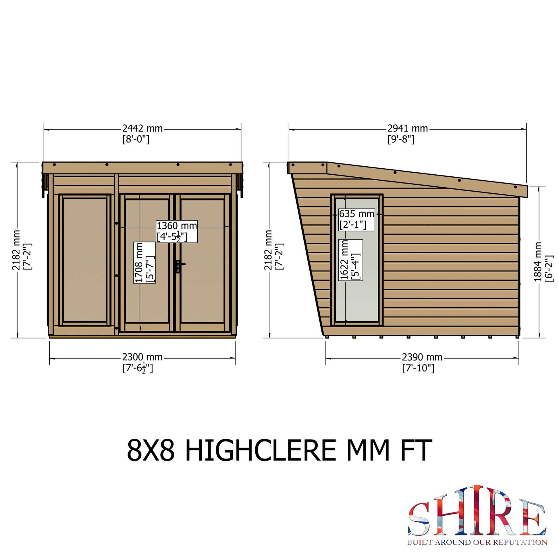 Shire Highclere 8' x 8' Summer House