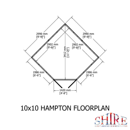 Shire Hampton 10' x 10' Summer House