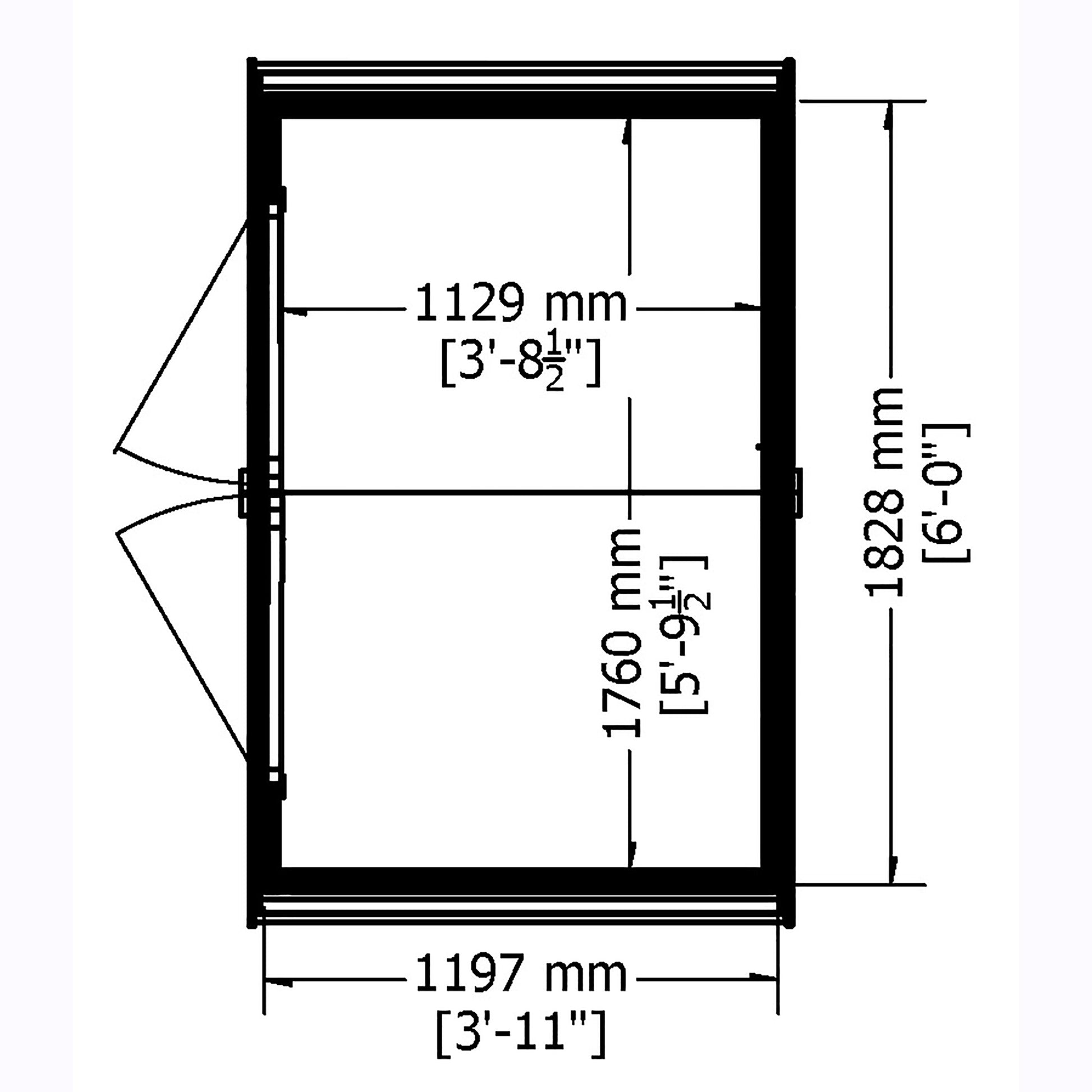 Shire Overlap Double Door No Windows 4 x 6 ft Dip Treated Wooden Garden Shed