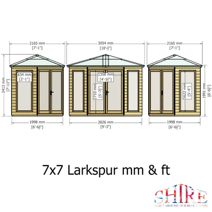 Shire Larkspur 7' x 7' Summer House