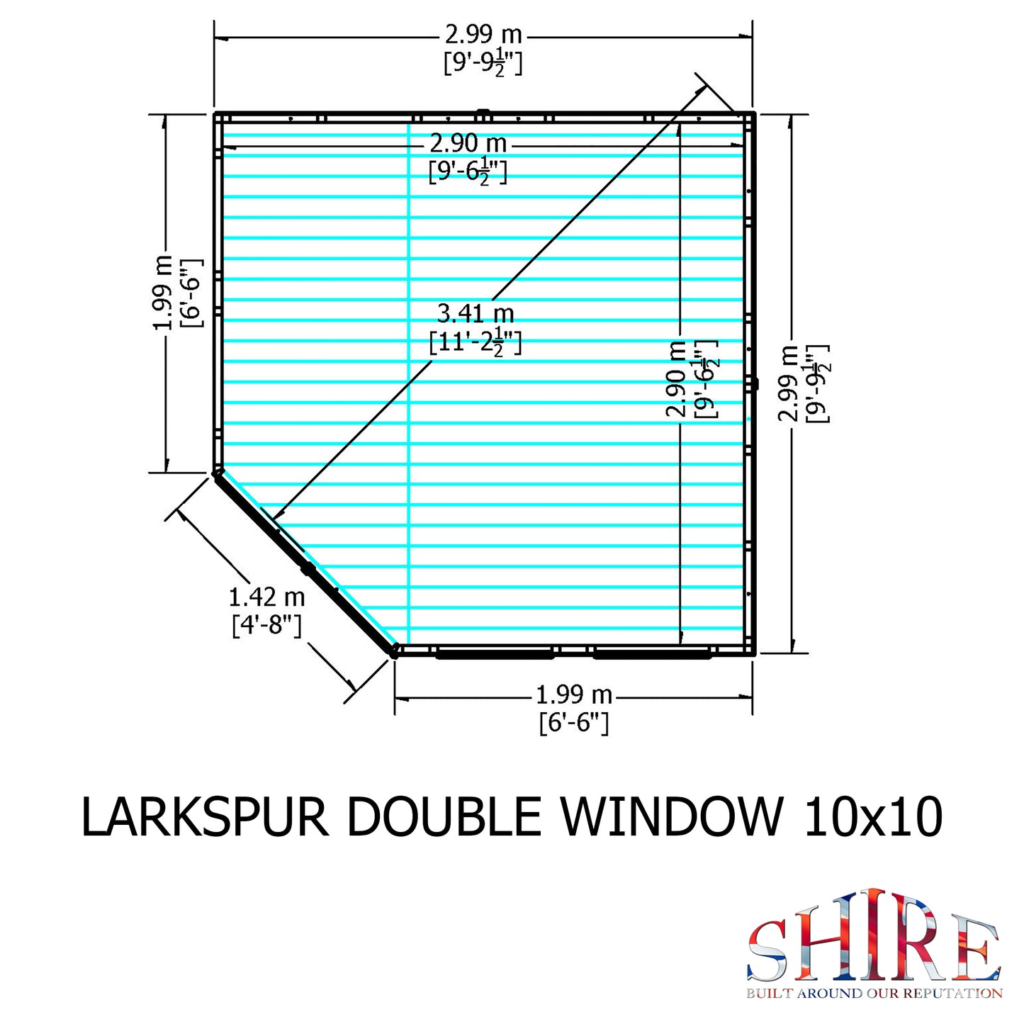 Shire Larkspur 10' x 10' Summer House