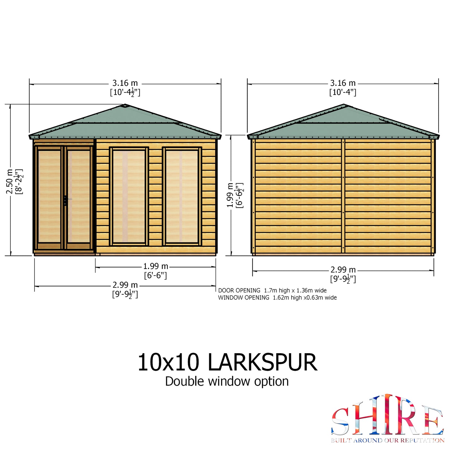 Shire Larkspur 10' x 10' Summer House