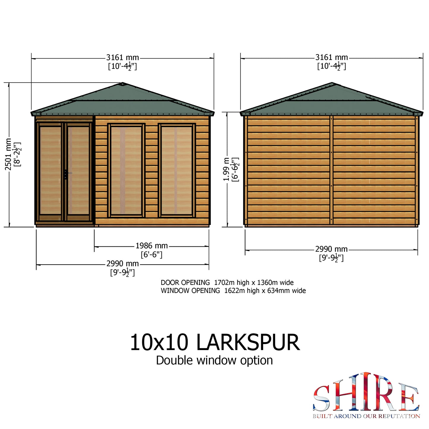 Shire Larkspur 10' x 10' Summer House