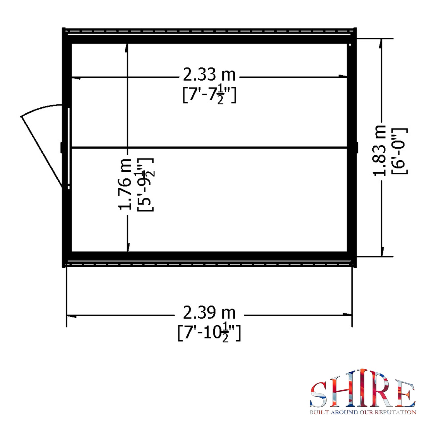 Shire Overlap 8' x 6' Single Door Value with Window Dip Treated Wooden Apex Garden Shed