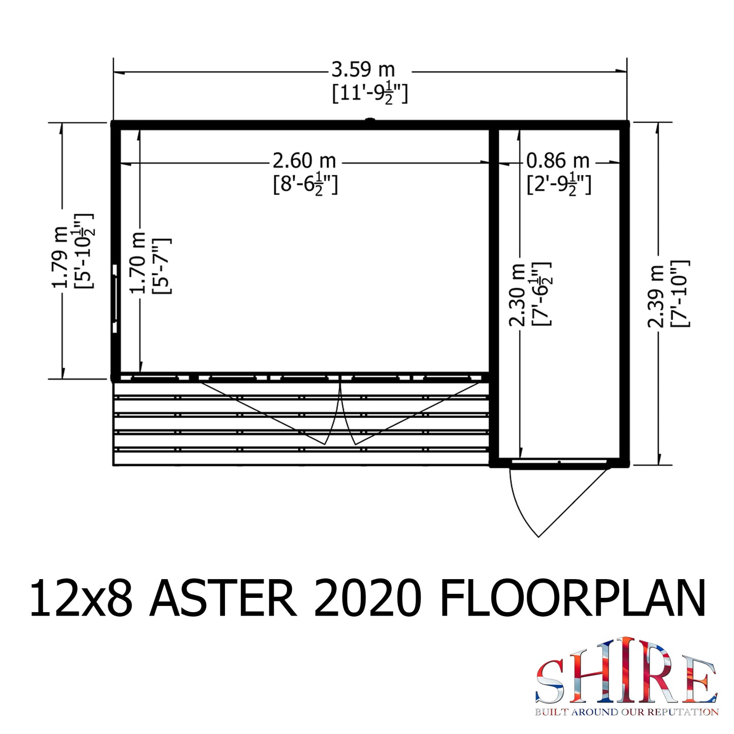 Shire Aster 12' x 8' Summer House