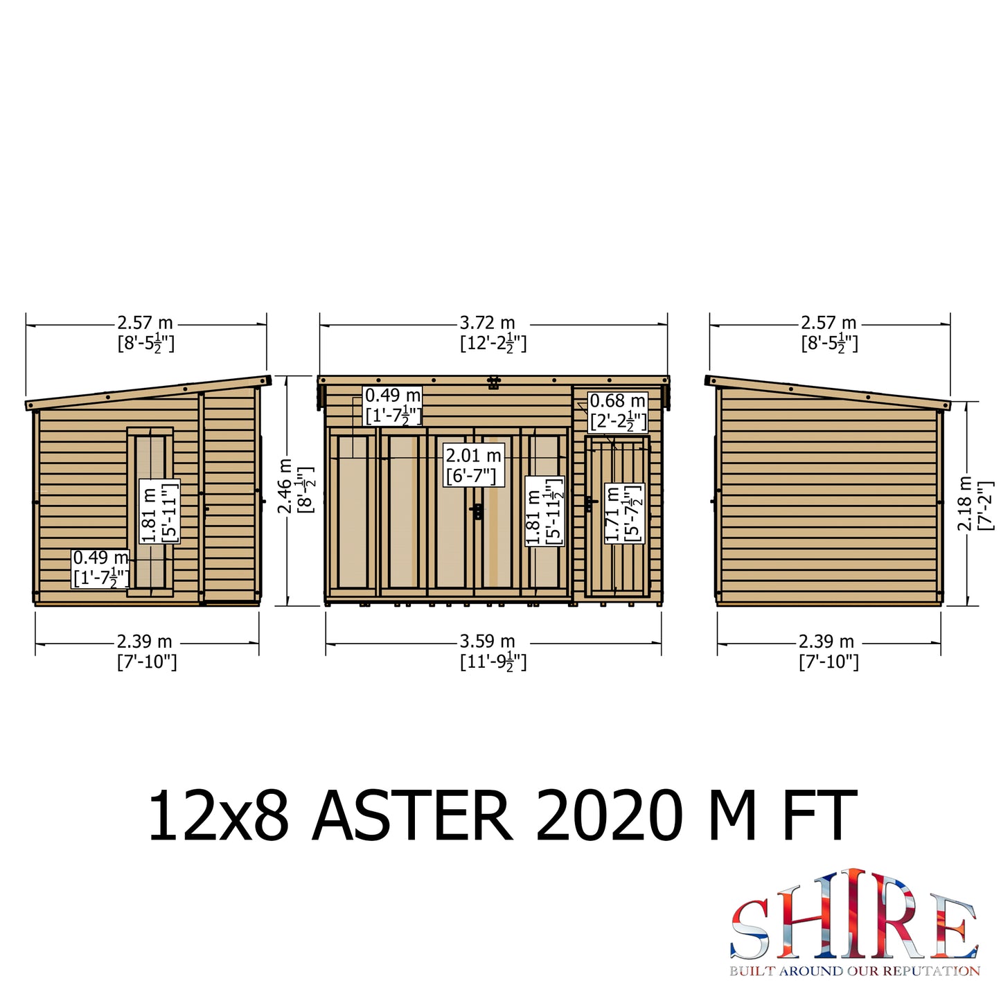 Shire Aster 12' x 8' Summer House