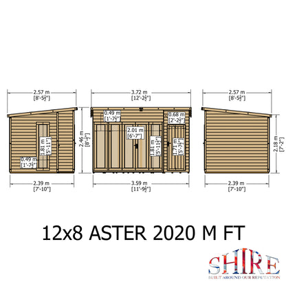 Shire Aster 12' x 8' Summer House