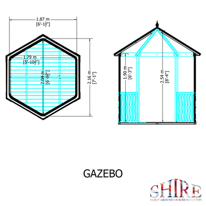 Shire Gazebo Summerhouse 6' x 6' Summer House