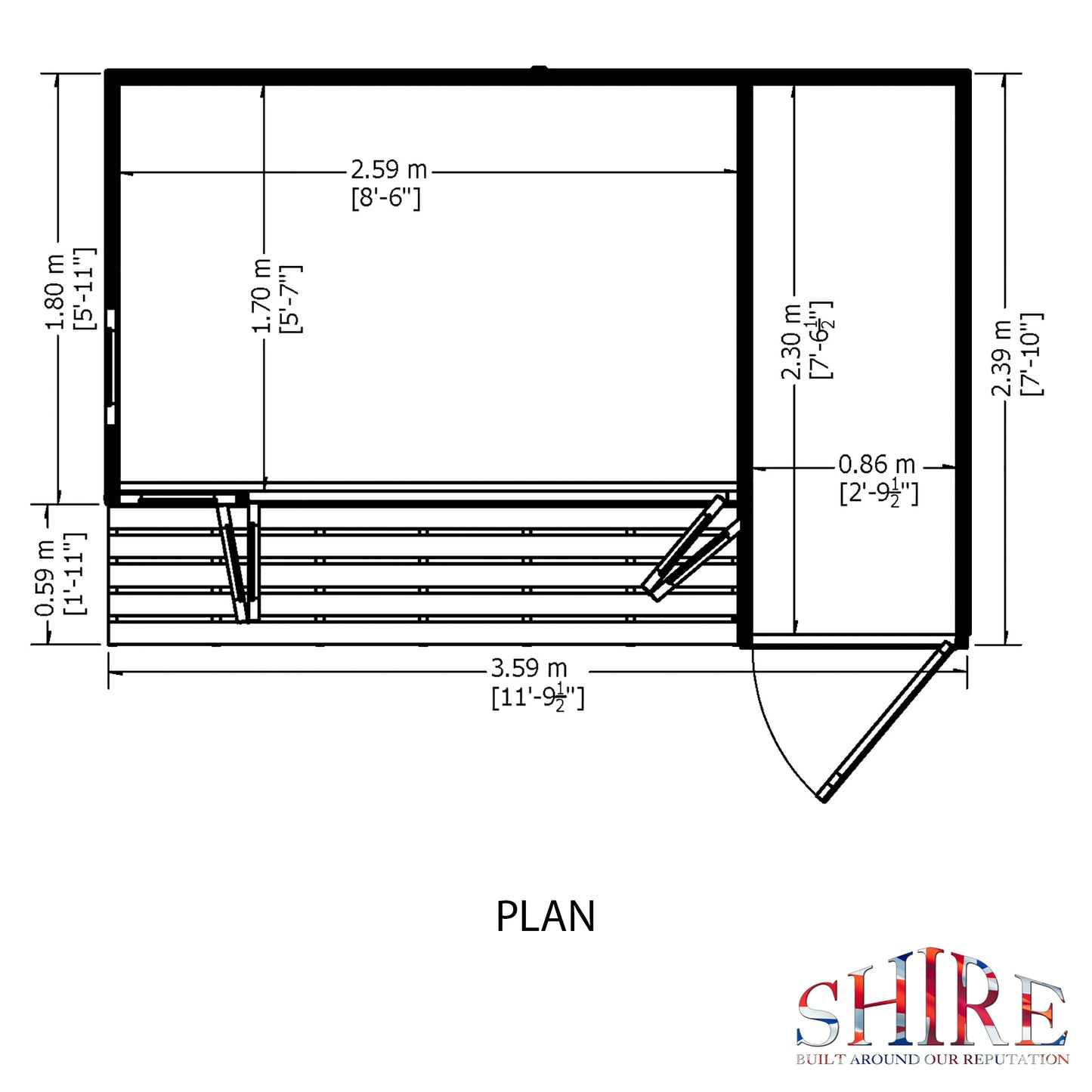 Shire Aster 12' x 8' Summer House