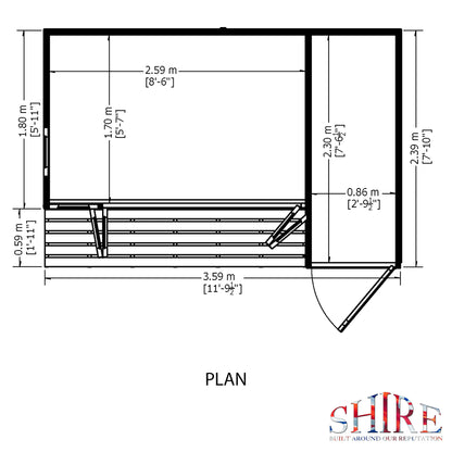 Shire Aster 12' x 8' Summer House