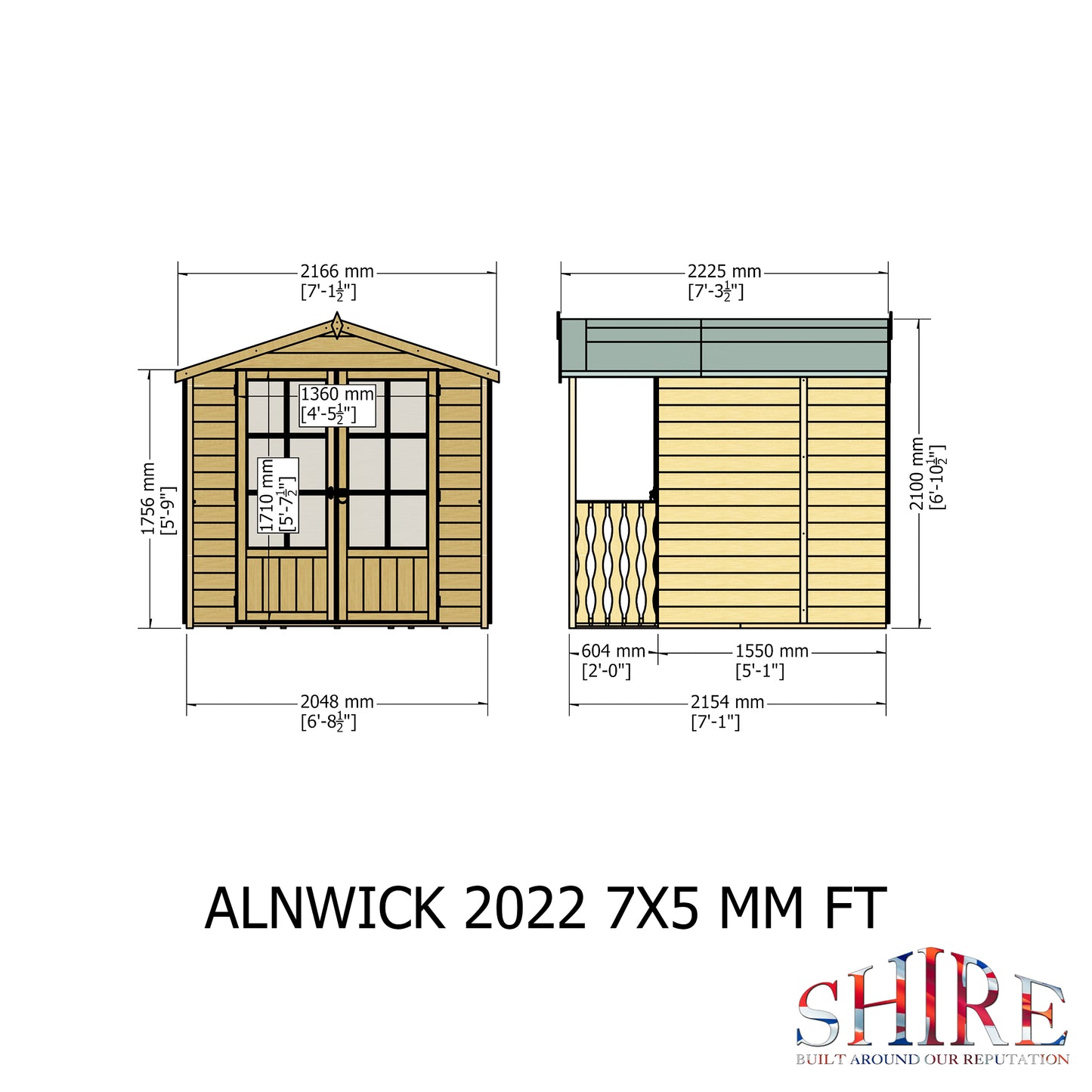 Shire Alnwick 7' x 7' Summer House