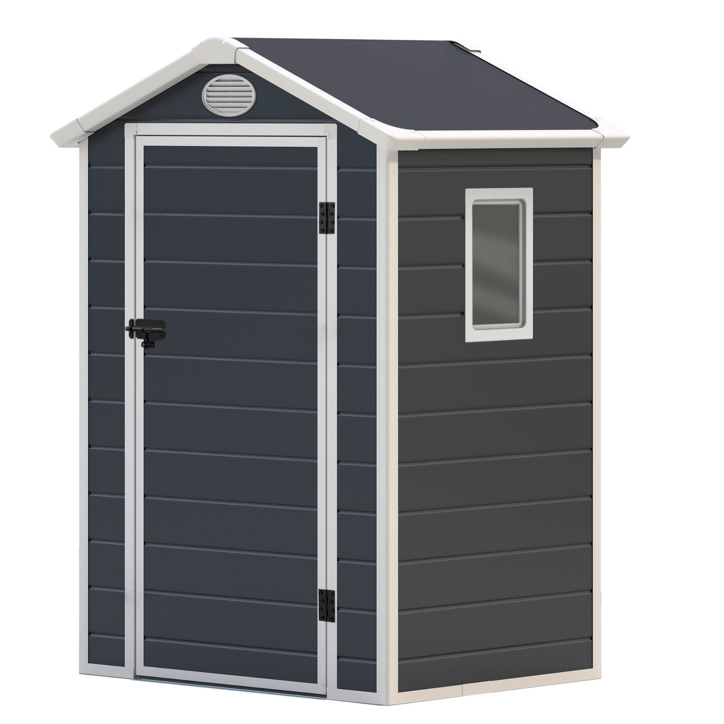 Lotus Animus Apex Plastic Shed Light Grey With Floor - 4x3 Grey