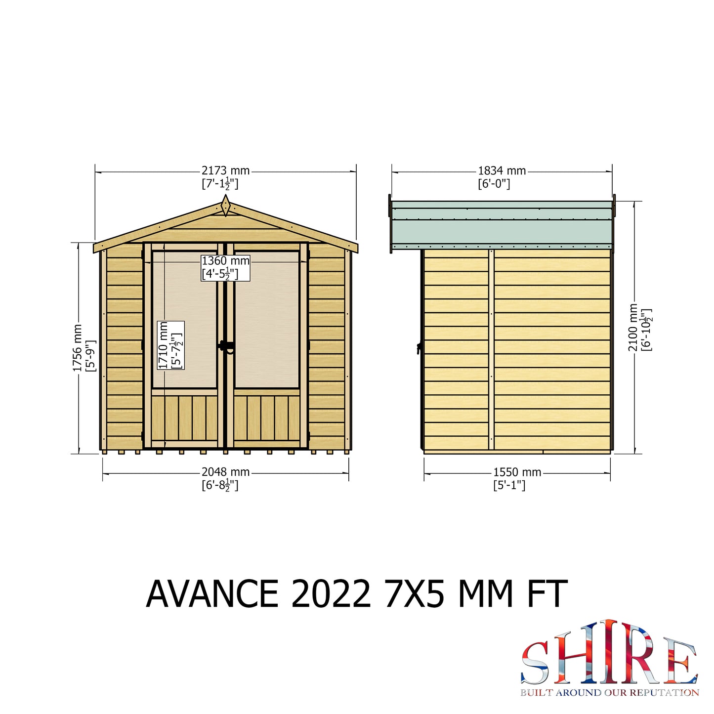 Shire Avance 7' x 5' Summer House