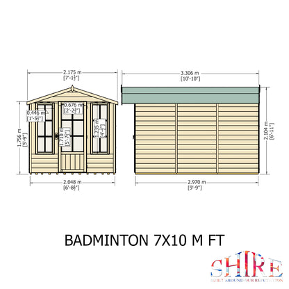 Shire Badminton 7' x 10' Summer House