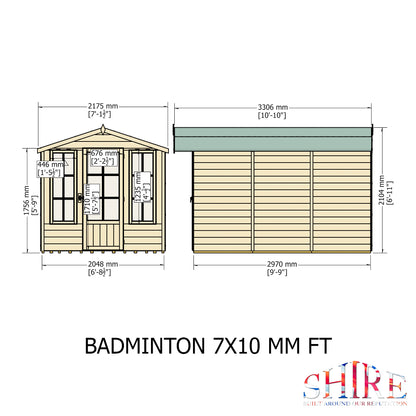 Shire Badminton 7' x 10' Summer House