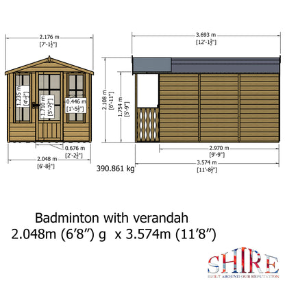 Shire Badminton 7' x 10' Summer House