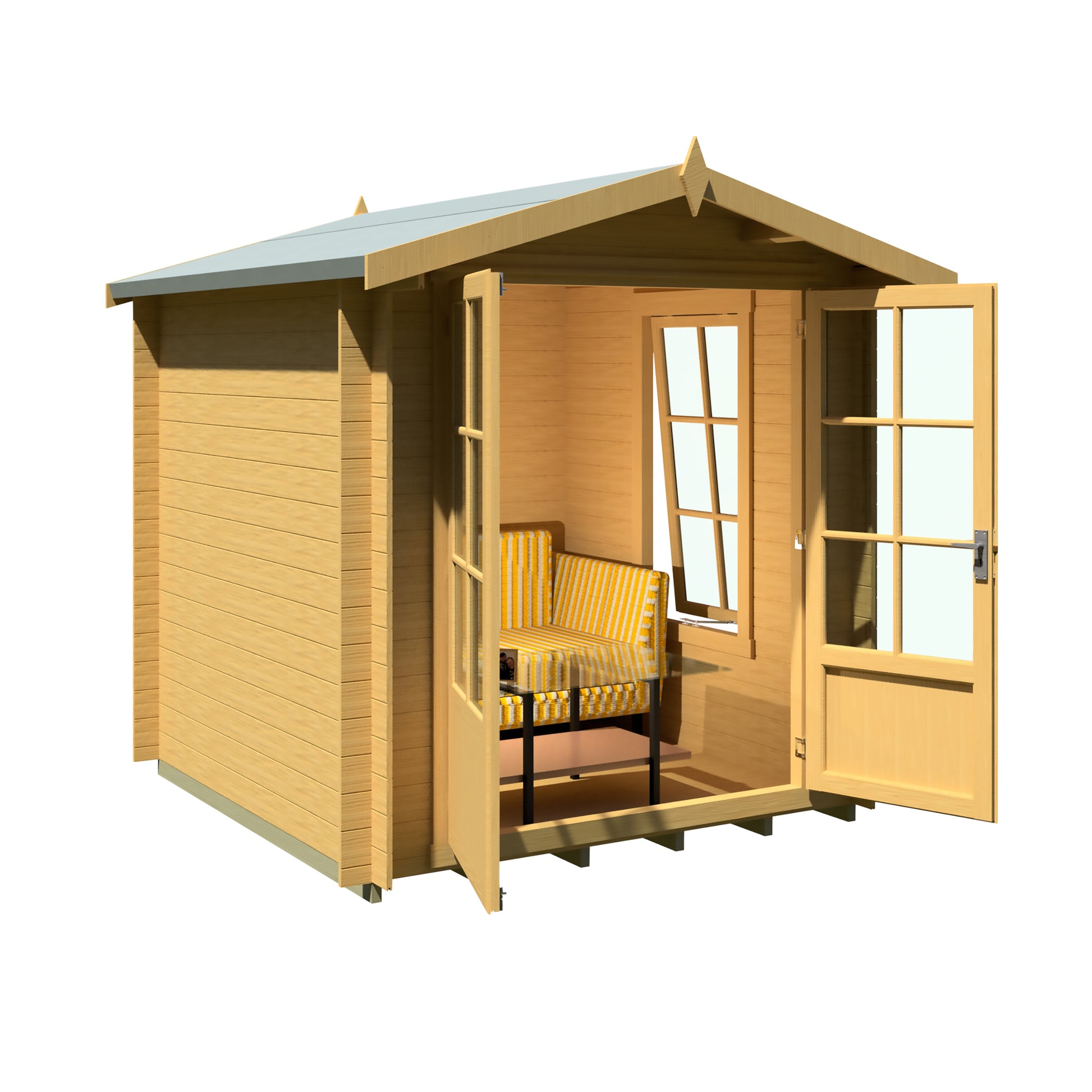 Shire Barnsdale Single Doorale 7' x 7' ft 19mm Log Cabin