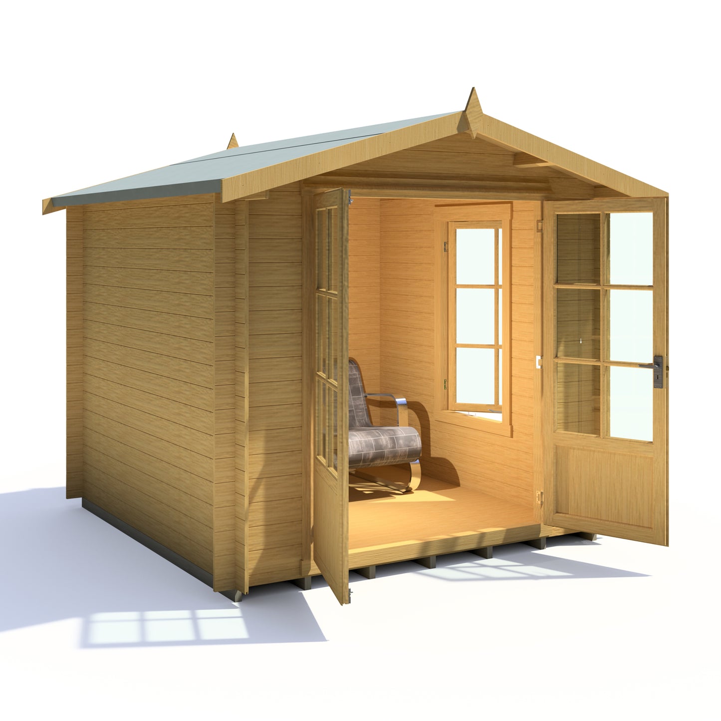 Shire Barnsdale Single Doorale 8' x 8' ft 19mm Log Cabin