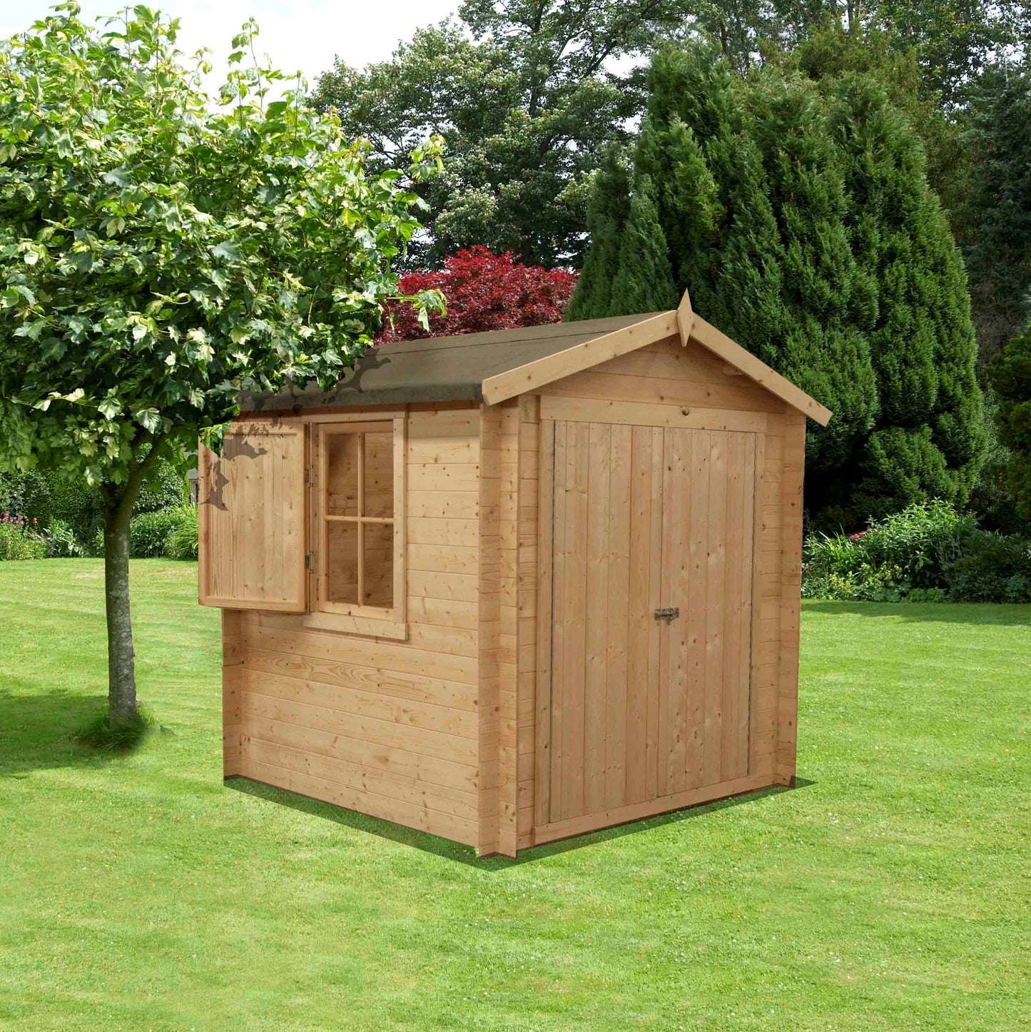 Shire Bradley 7' x 7' ft 19mm Log Cabin