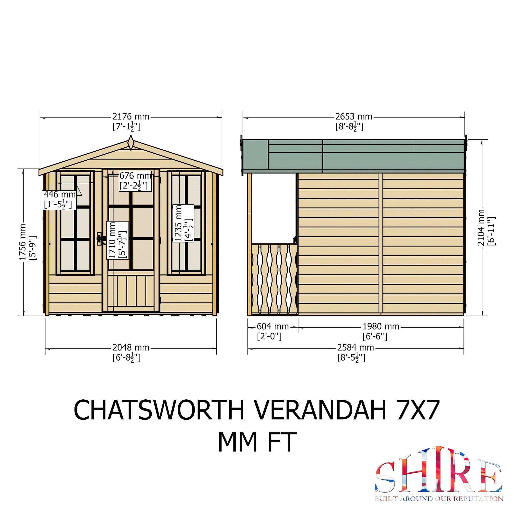 Shire Chatsworth 7' x 7' Summer House