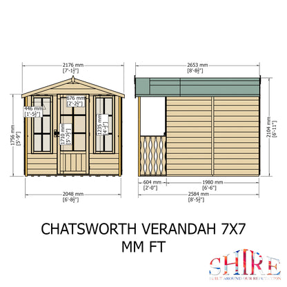 Shire Chatsworth 7' x 7' Summer House