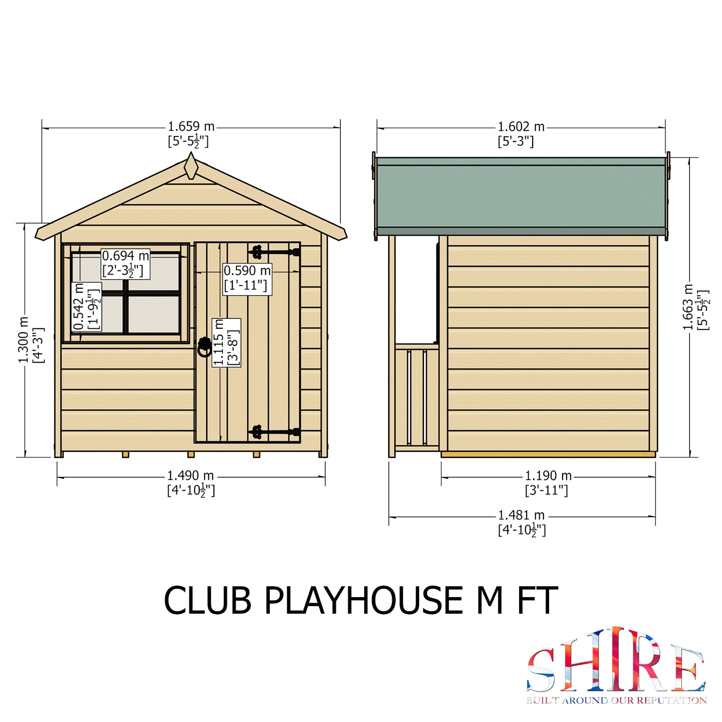 Shire Club 5' x 4' Little House