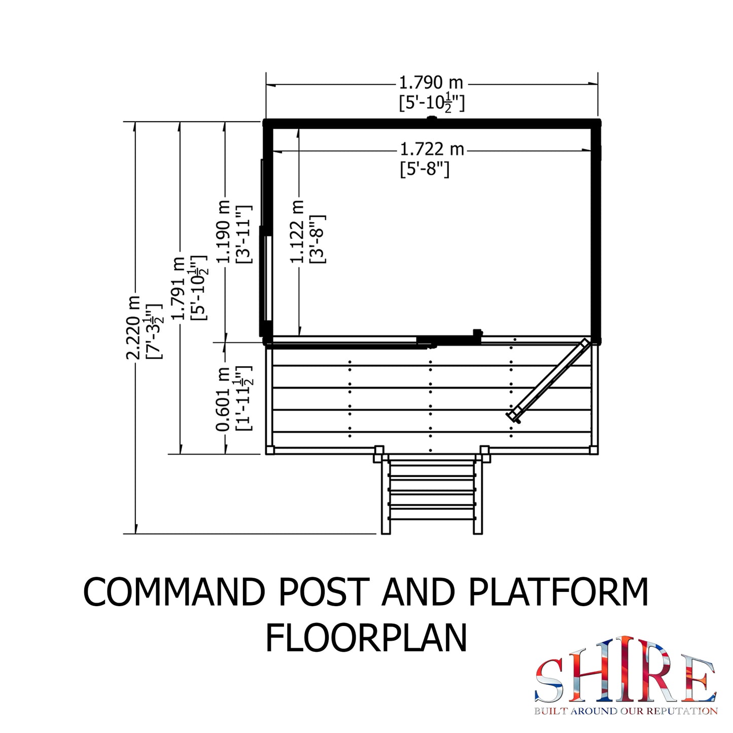 Shire 6' x 4' Command Post Little House