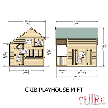 Shire 7' x 8' Crib Little House