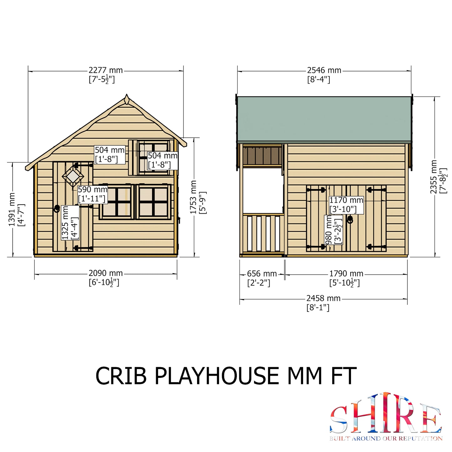 Shire 7' x 8' Crib Little House