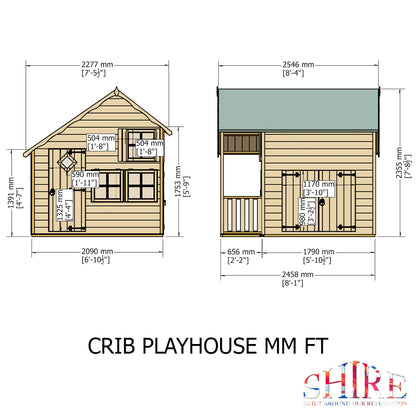 Shire 7' x 8' Crib Little House