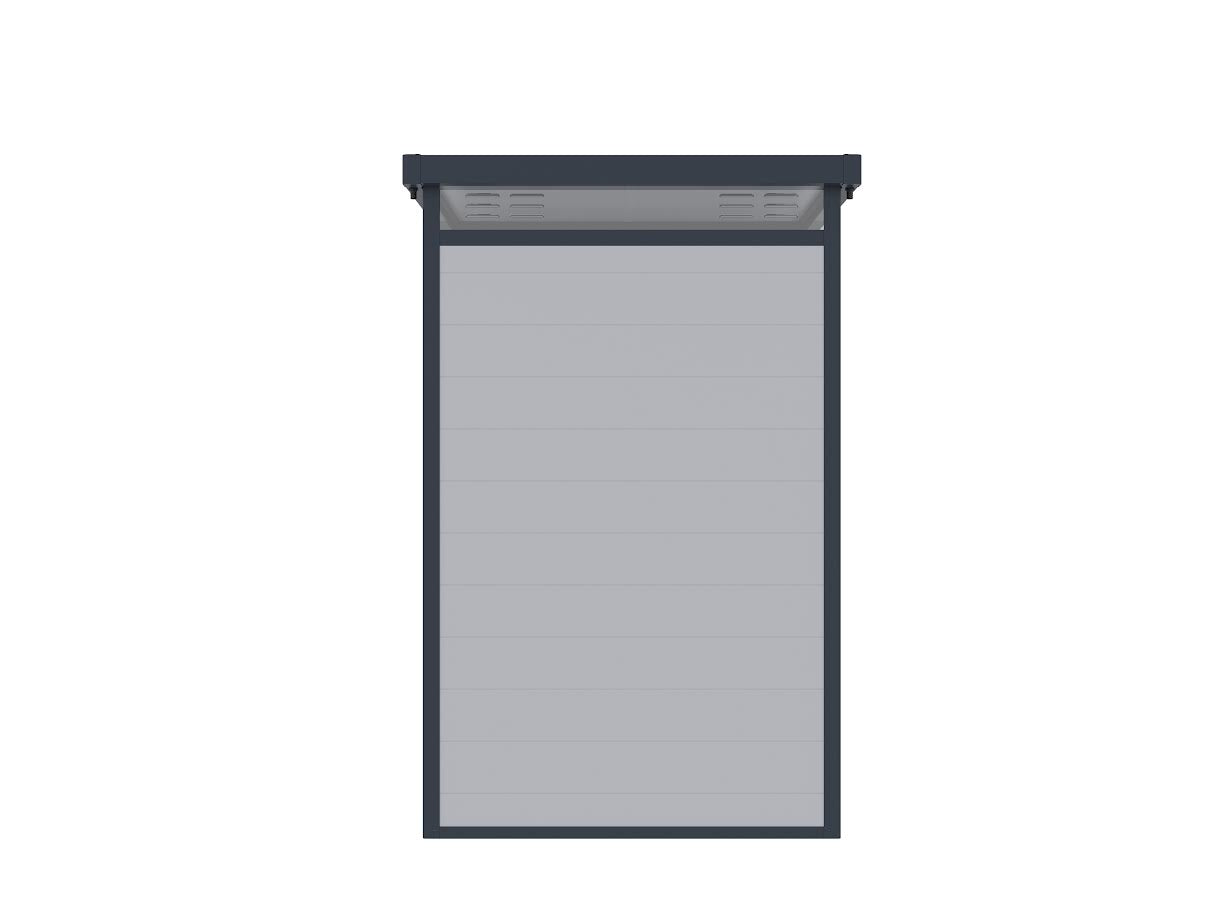 Lotus Curo Pent Plastic Shed - 4x6 Grey