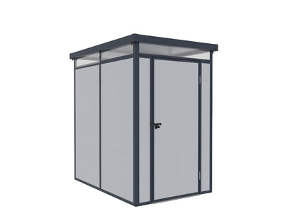 Lotus Curo Pent Plastic Shed - 4x6 Grey