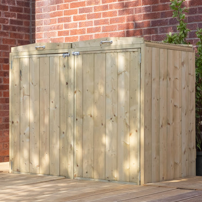 Mercia Pressure Treated Premium Double Bin Store Bin Store