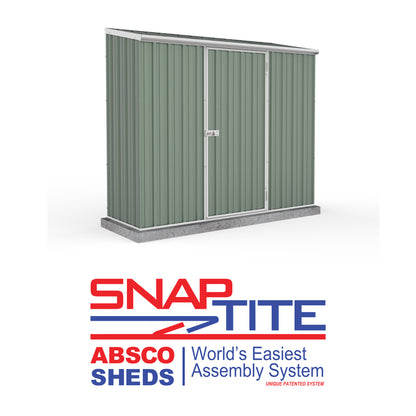 Mercia Absco Space Saver Shed 2.26m x 0.78m - (Pale Eucalyptus)