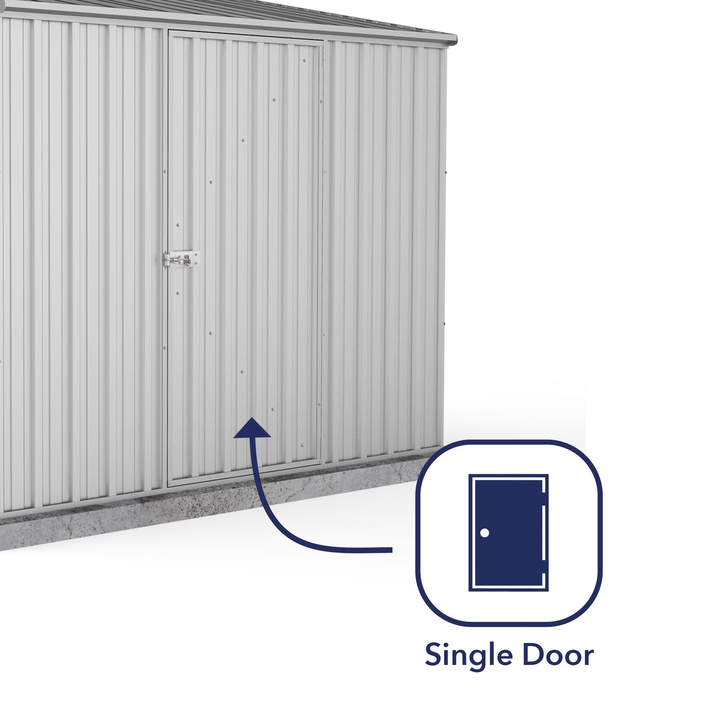 Mercia Absco Space Saver Shed 2.26m x 1.52m - (Zinc)