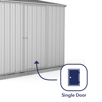 Mercia Absco Space Saver Shed 2.26m x 1.52m - (Zinc)