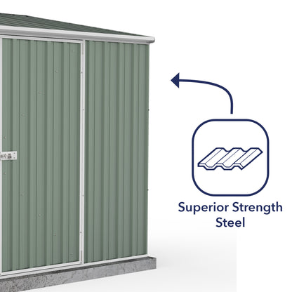 Mercia Absco Space Saver Shed 2.26m x 1.52m - (Pale Eucalyptus)