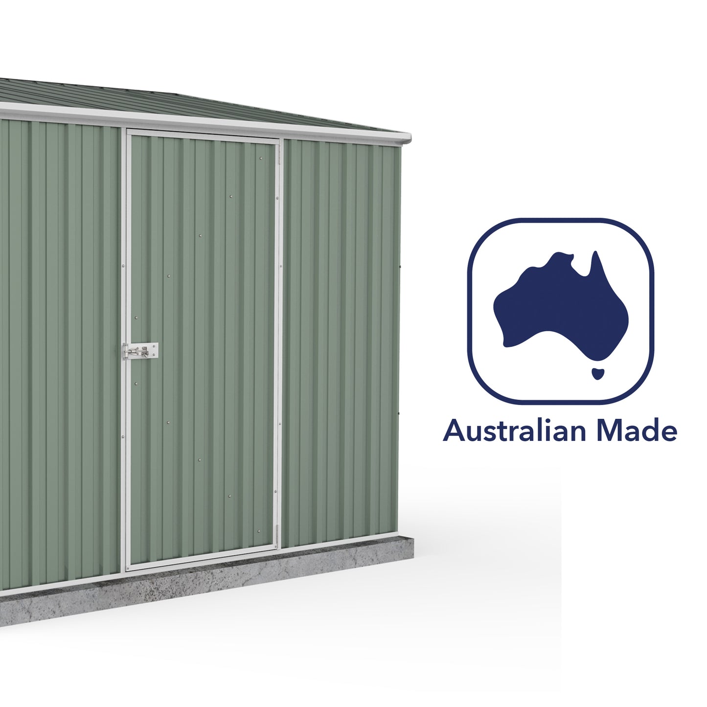 Mercia Absco Space Saver Shed 2.26m x 1.52m - (Pale Eucalyptus)