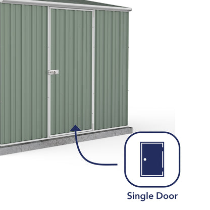 Mercia Absco Space Saver Shed 2.26m x 1.52m - (Pale Eucalyptus)