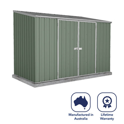 Mercia Absco Space Saver Shed 3m x 1.52m - (Pale Eucalyptus)