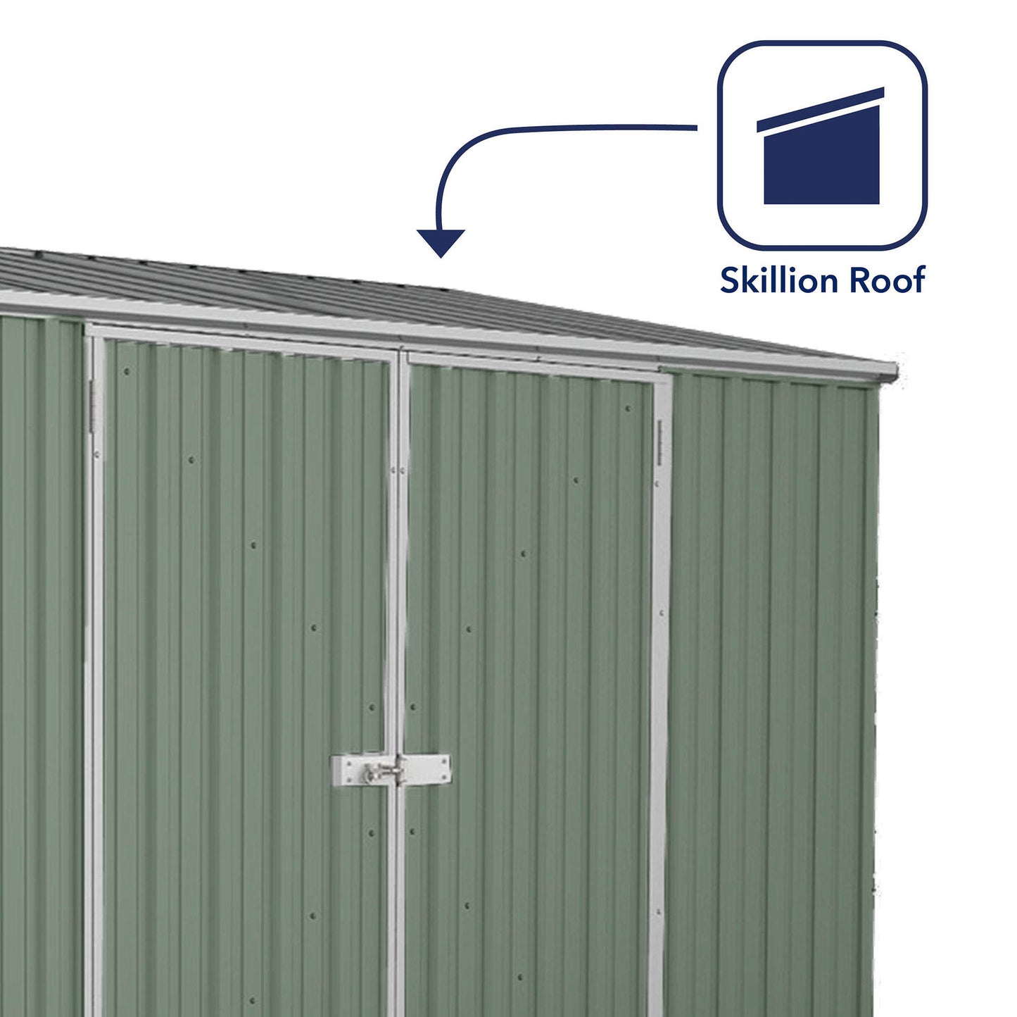 Mercia Absco Space Saver Shed 3m x 1.52m - (Pale Eucalyptus)