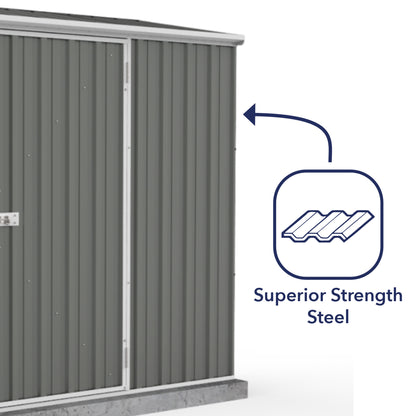 Mercia Absco Space Saver Shed 2.26m x 0.78m - (Woodland Grey)