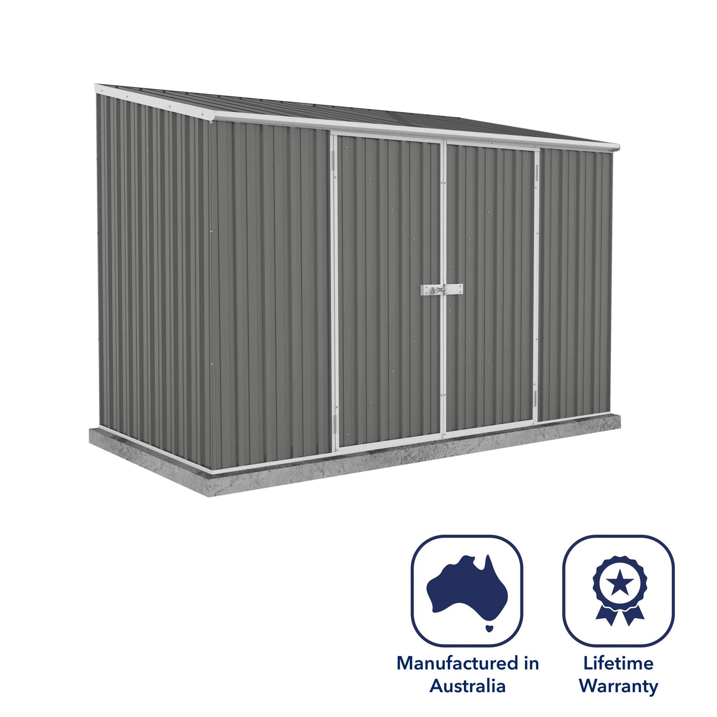 Mercia Absco Space Saver Shed 3m x 1.52m - (Wooland Grey)