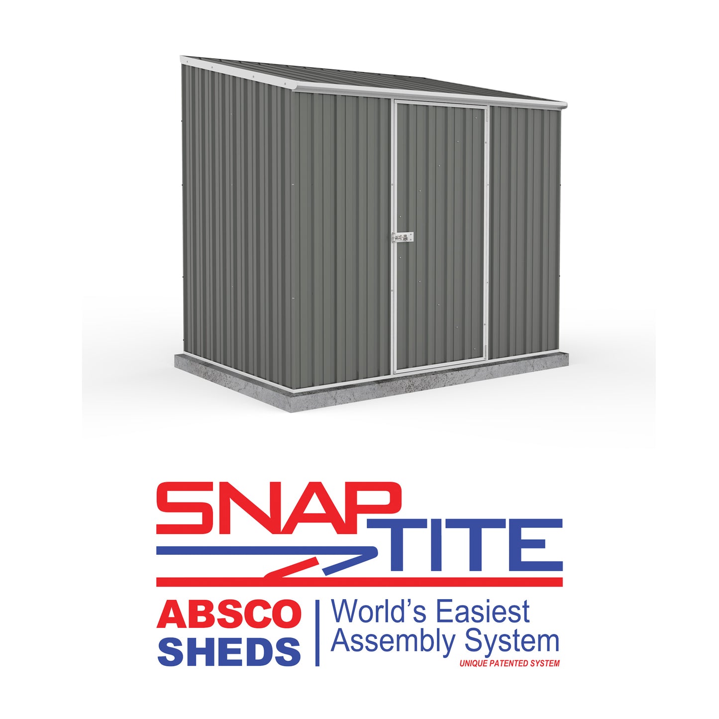 Mercia Absco Space Saver Shed 2.26m x 1.52m - (Woodland Grey)